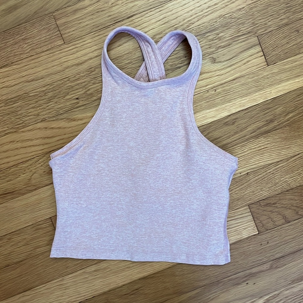 Beyond Yoga - Spacedye Studio Cropped Tank - Tinted Rose-Pink Quartz - XS